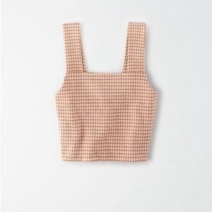 American Eagle checkered Square Neck Women's Top